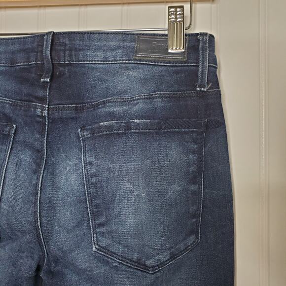 RtA Distressed Women's Classic Skinny Jeans Size 25 Distressed Dark Wash Cotton - Picture 5 of 10